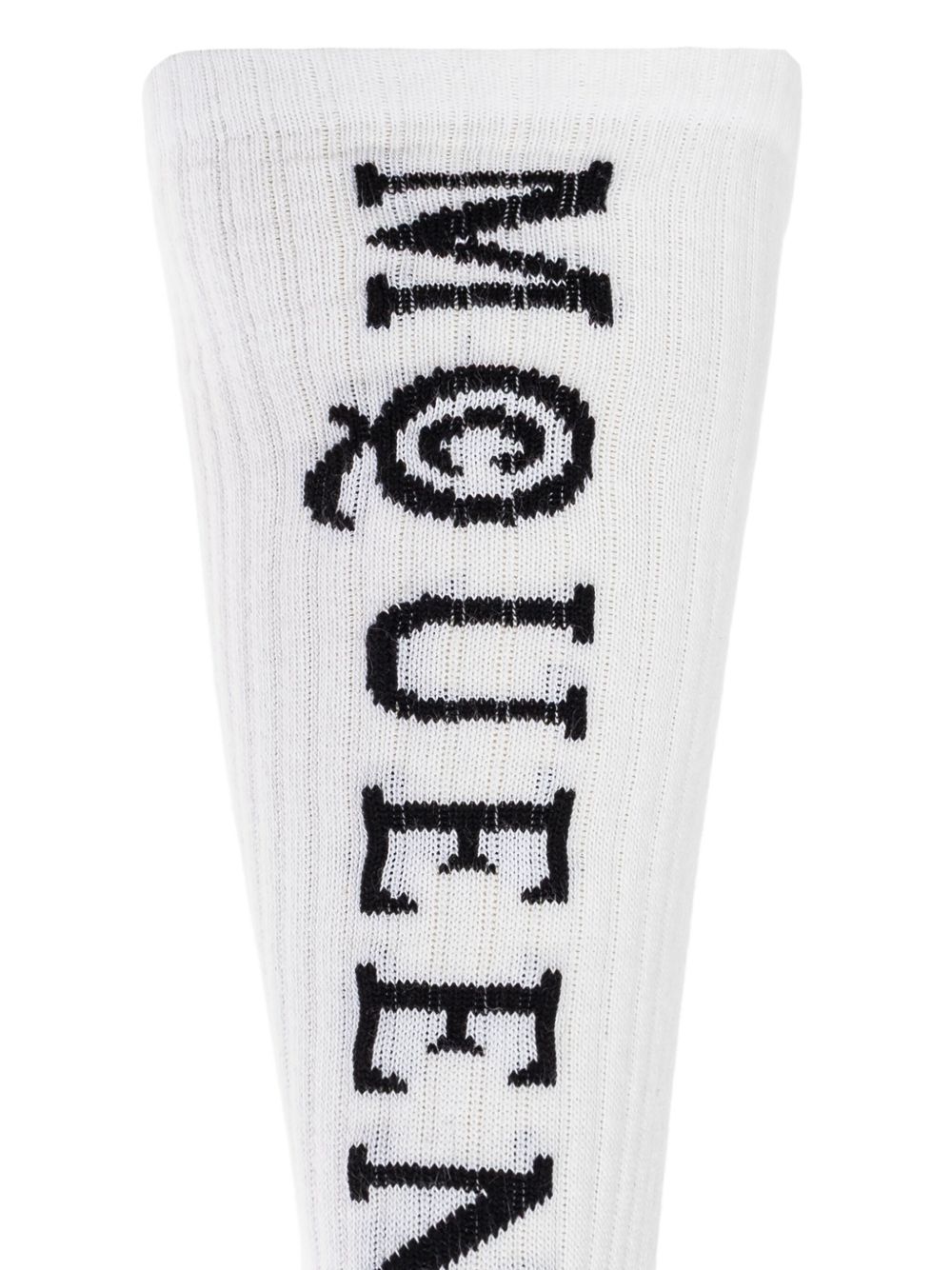 ribbed logo socks