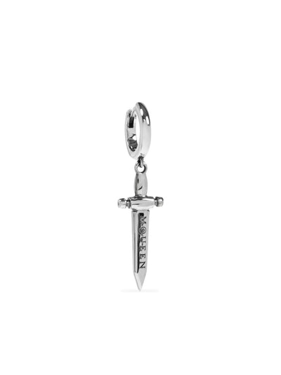 Cross-Charm Dagger Earring