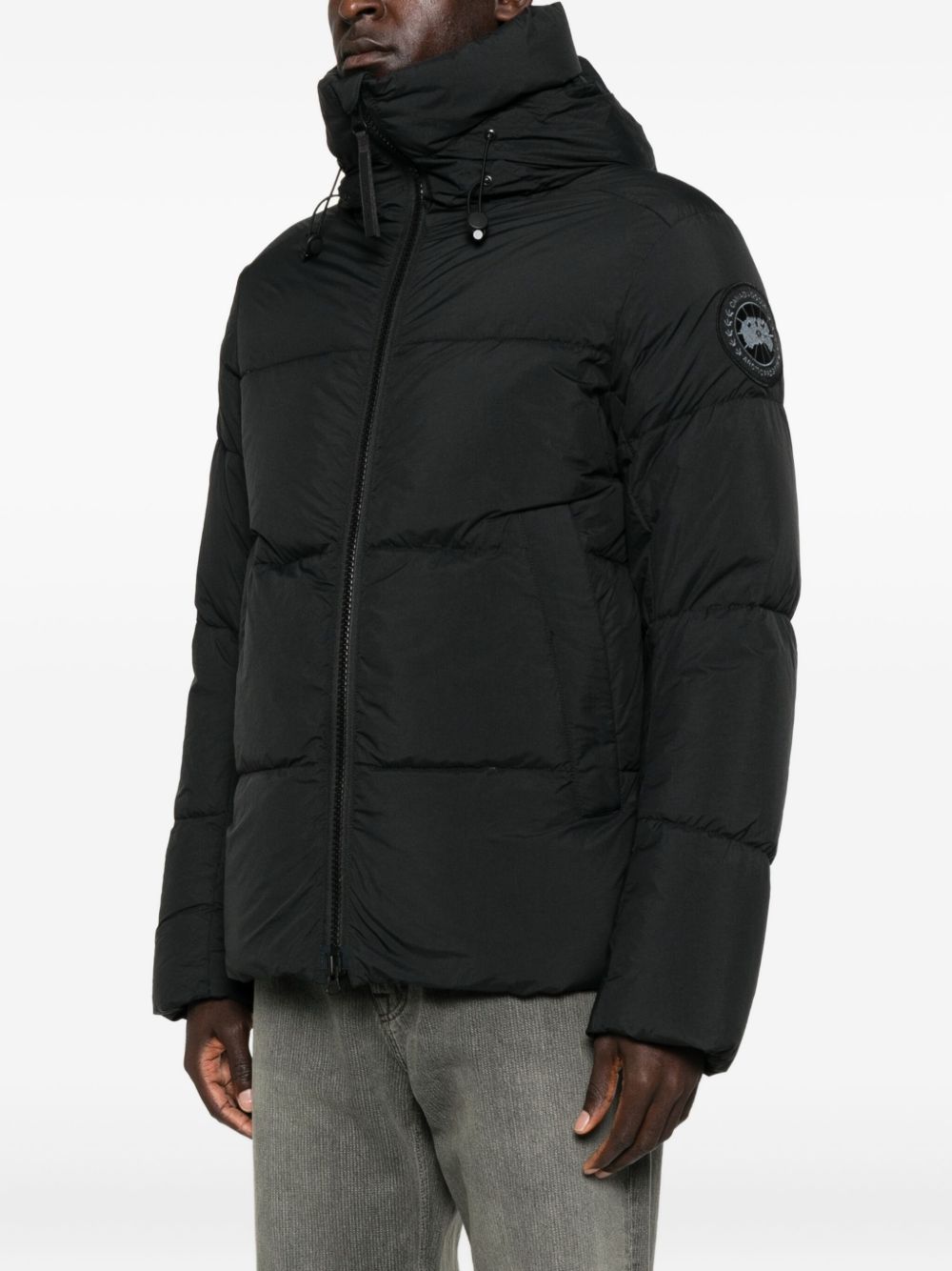 logo-motif puffer jacket
