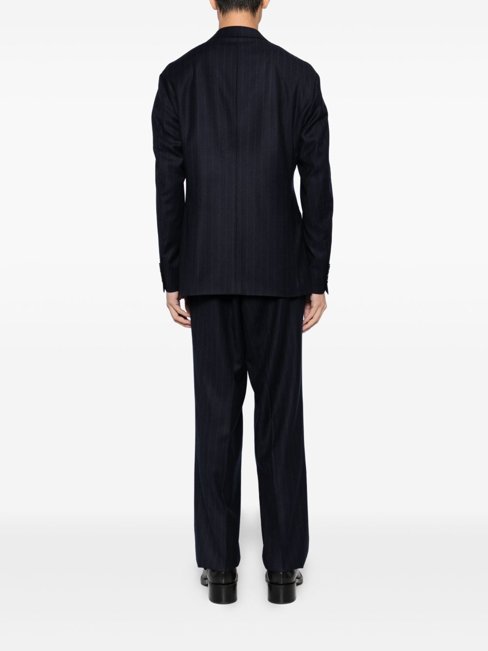 pinstripe double-breasted suit