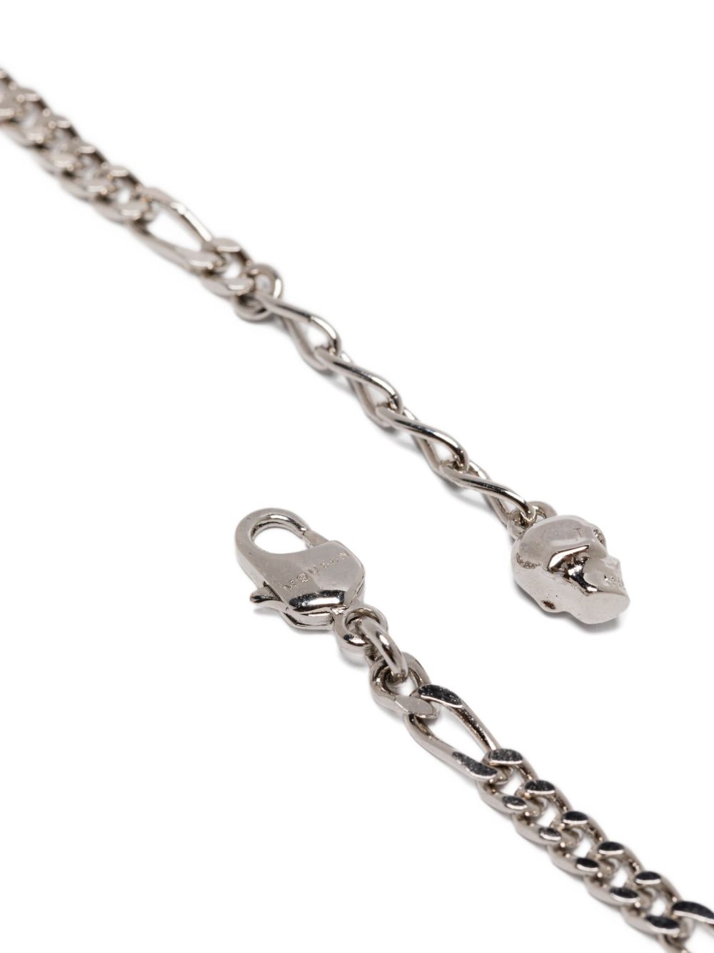 skull-charm curb-chain necklace