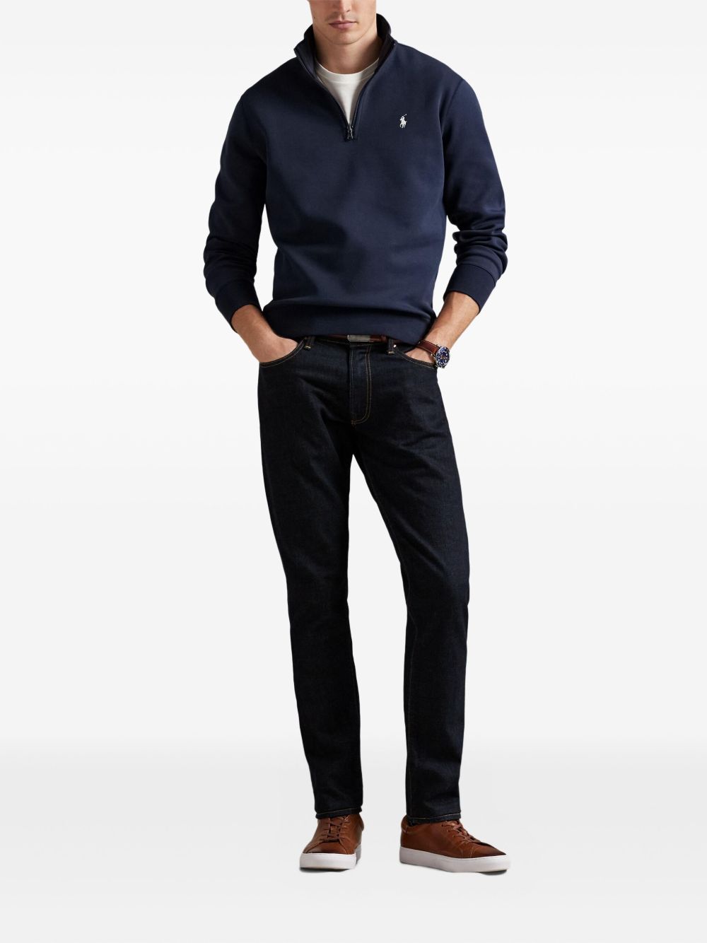 half-zip polo shirt