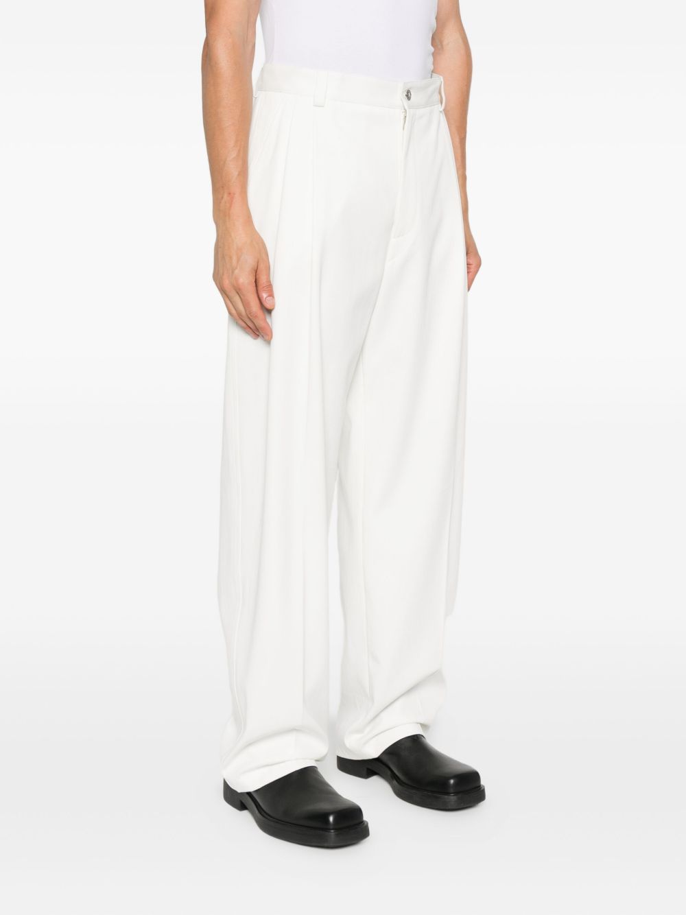 pleated wide-leg trousers