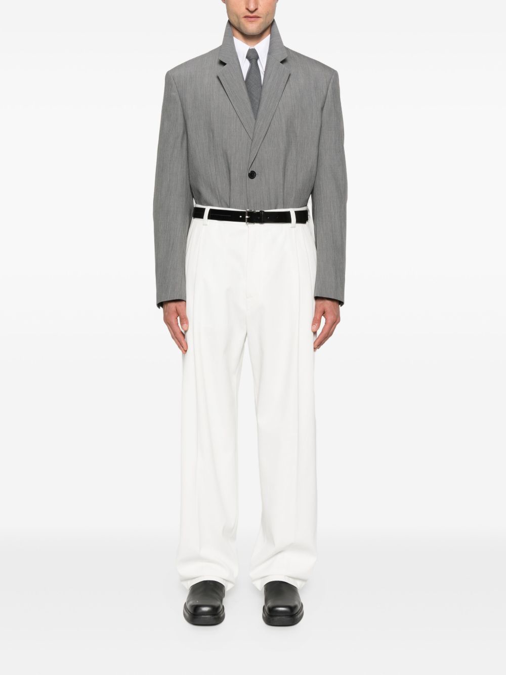 pleated wide-leg trousers