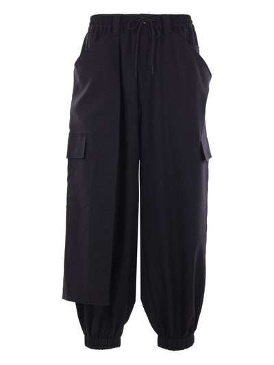 Drawstring-Waist Cargo Pants