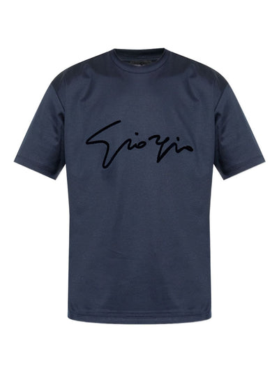Signature-Embroidered Cotton T-Shirt