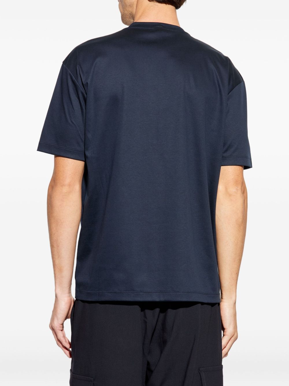 signature-embroidered cotton T-shirt