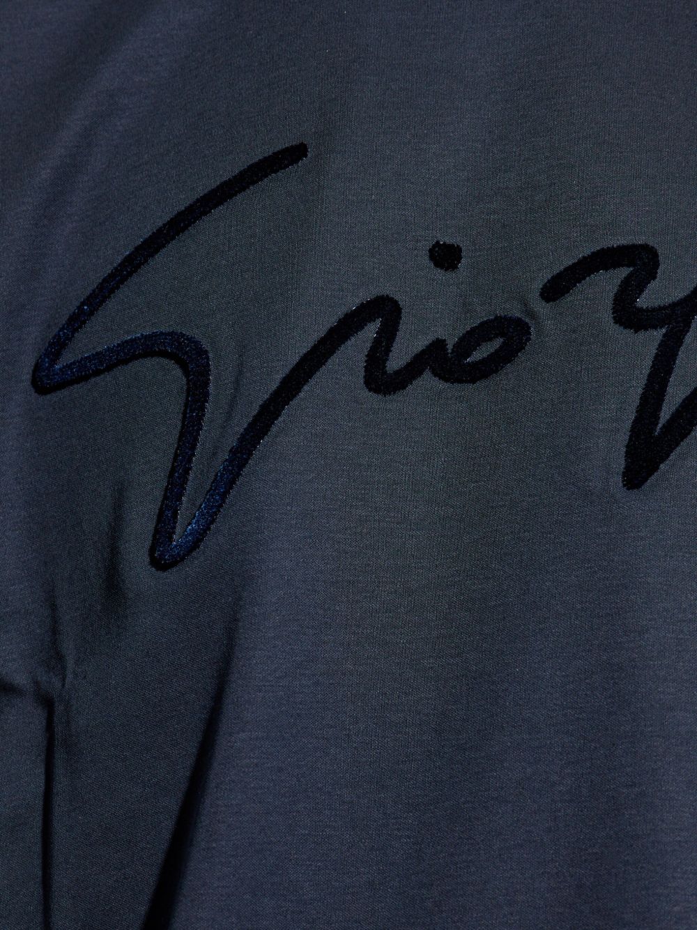 signature-embroidered cotton T-shirt