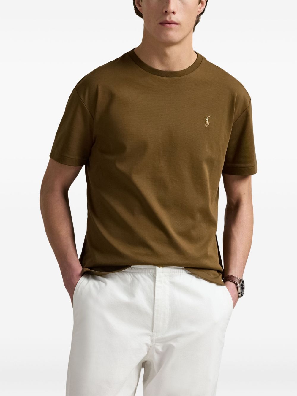 embroidered crew-neck T-shirt