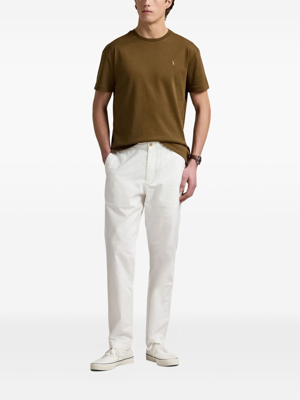 embroidered crew-neck T-shirt