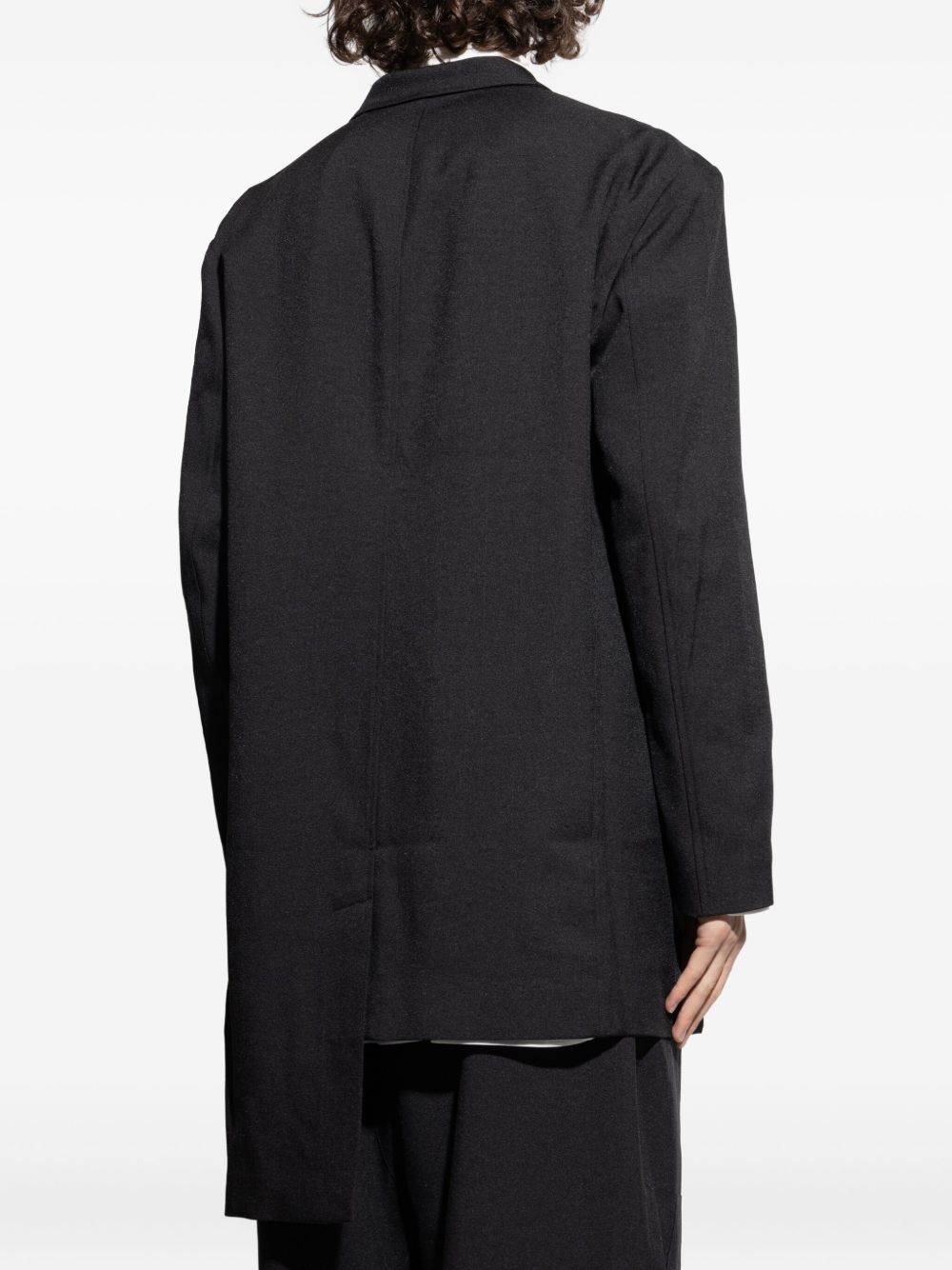asymmetrical single-button blazer