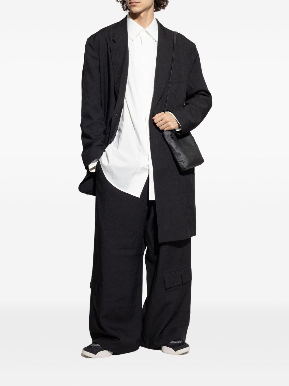 asymmetrical single-button blazer