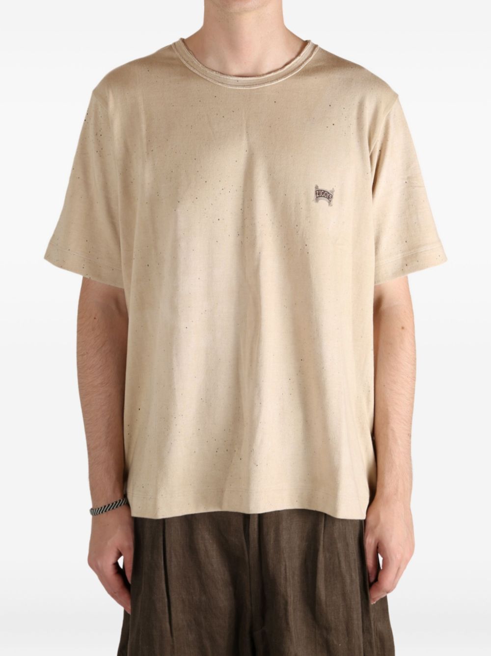 speckled cotton T-shirt
