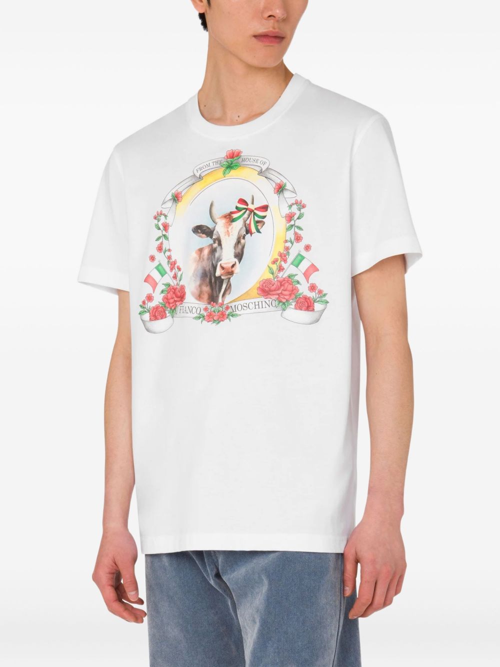 cow-print T-shirt