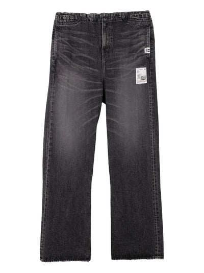 Elastic-Waist Patch-Pocket Jeans