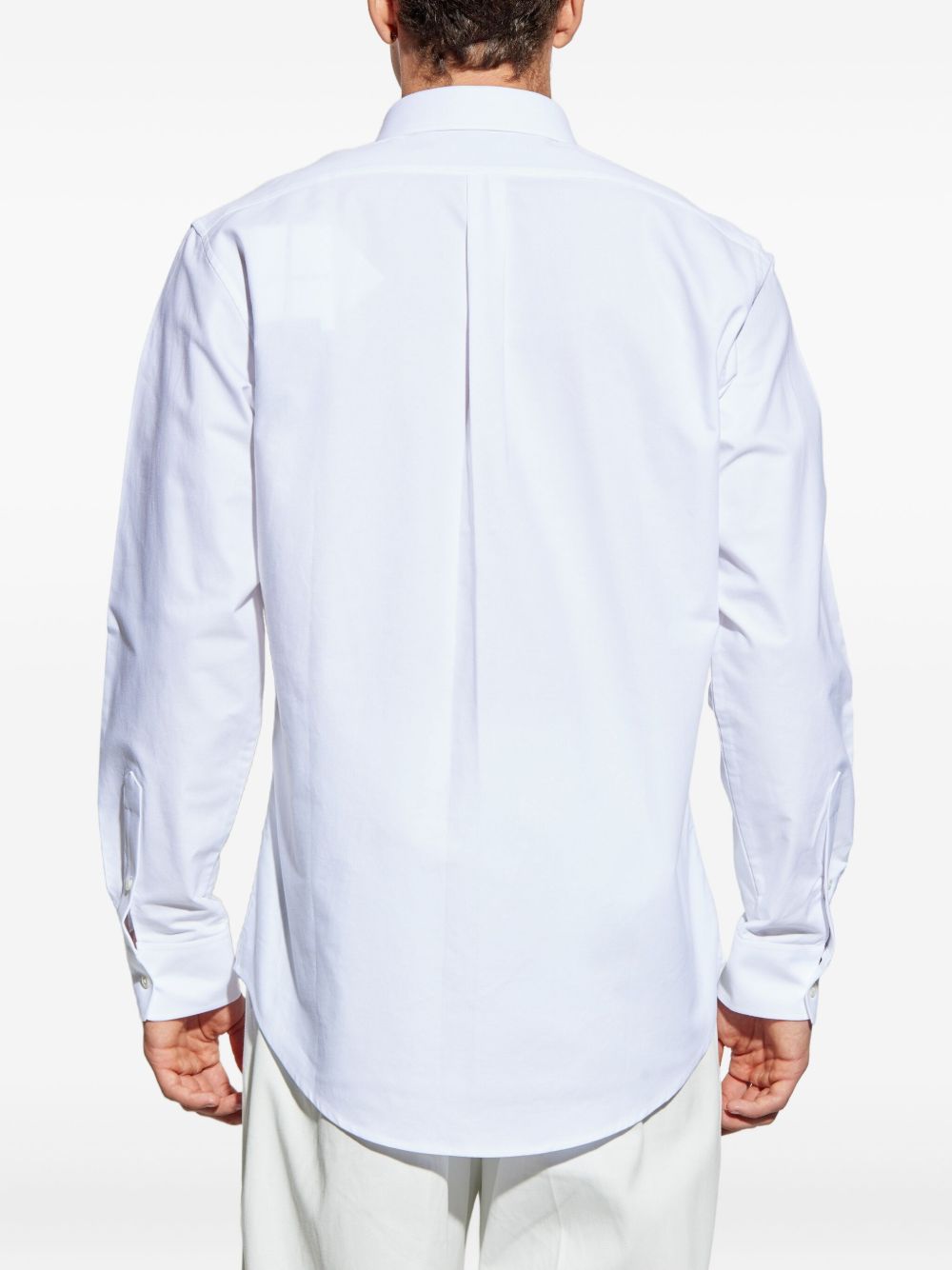 embroidered chest-pocket shirt