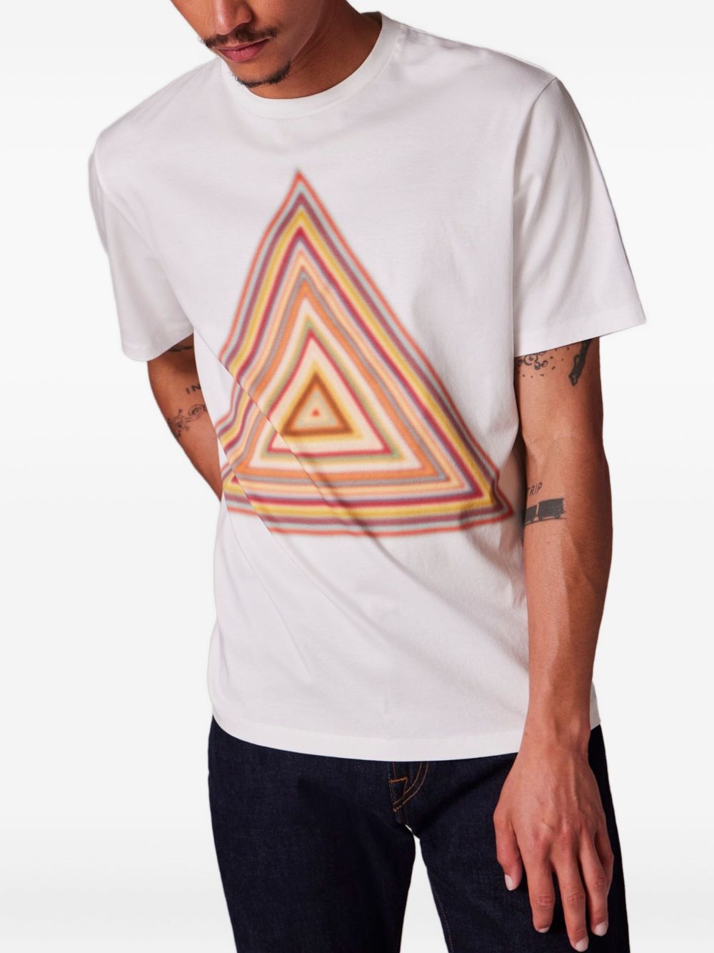 triangle-print T-shirt