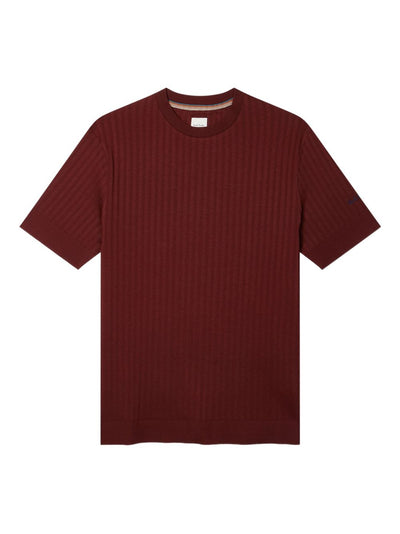 Ribbed Crew-Neck T-Shirt