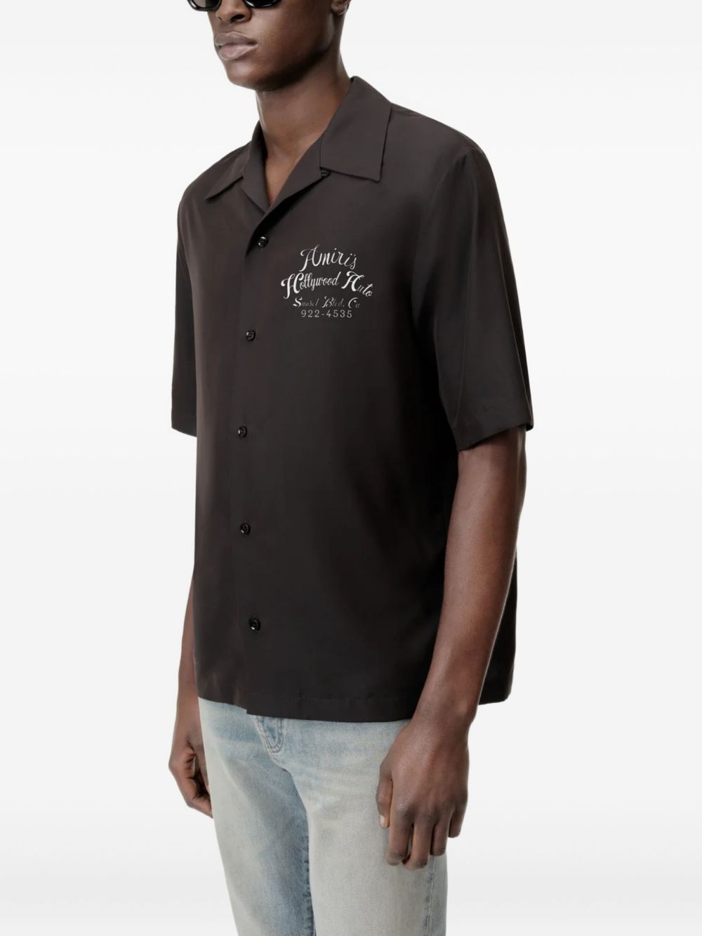 embroidered short-sleeve shirt