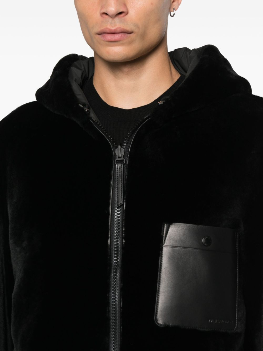 hooded reversible jacket