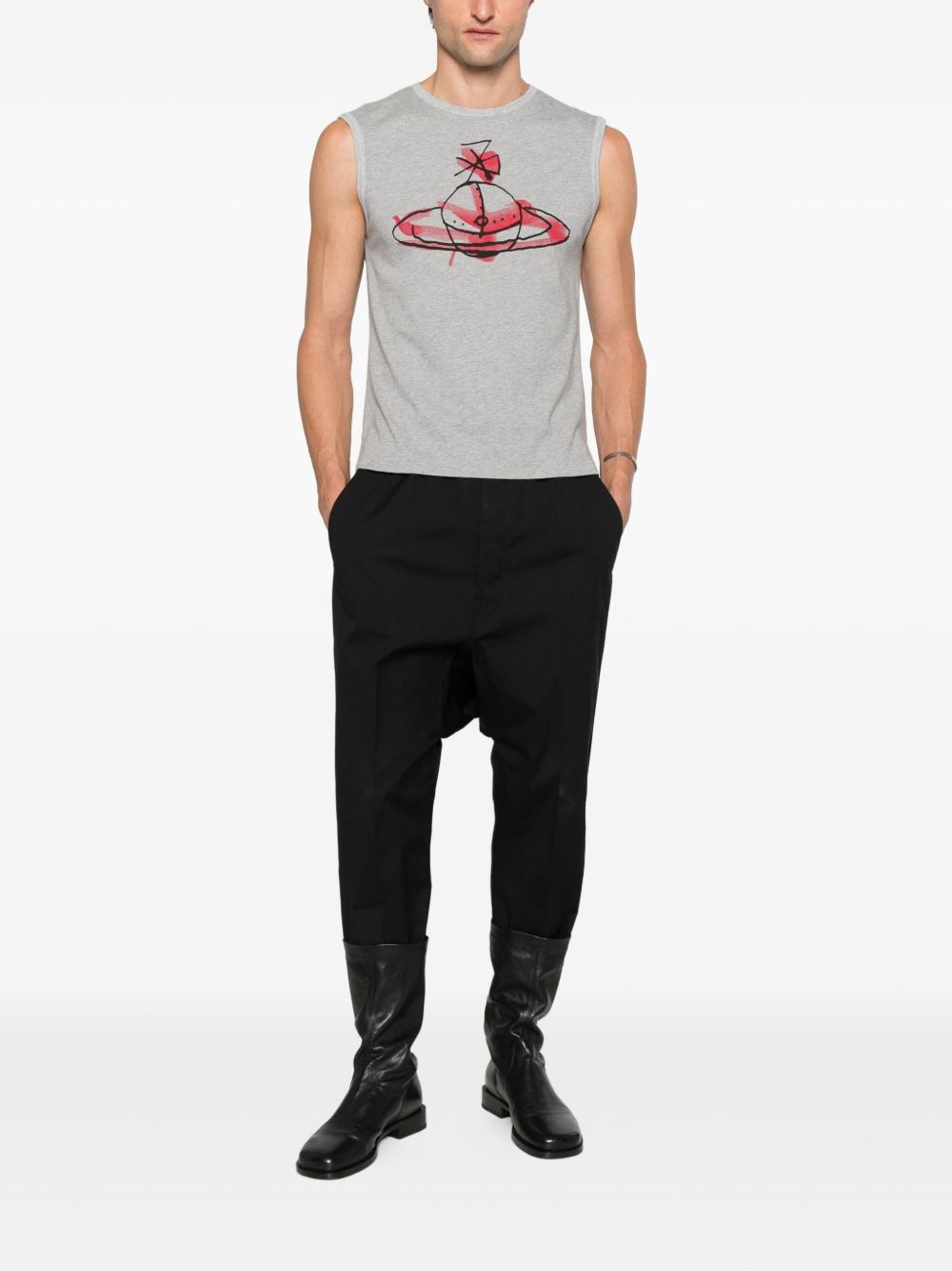 drawn-orb sleeveless top