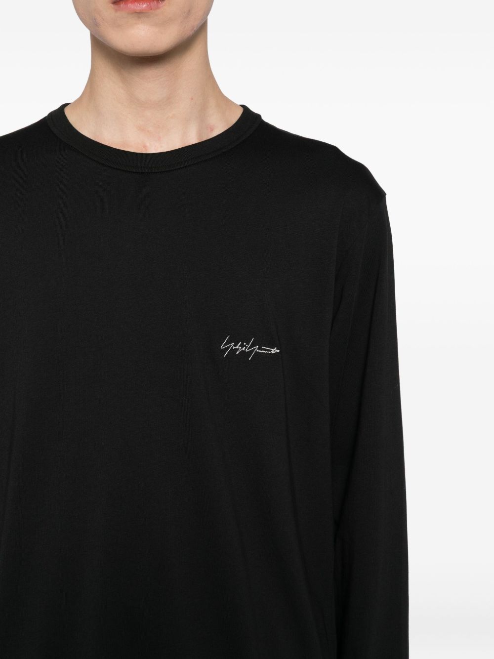 long-sleeve cotton T-shirt