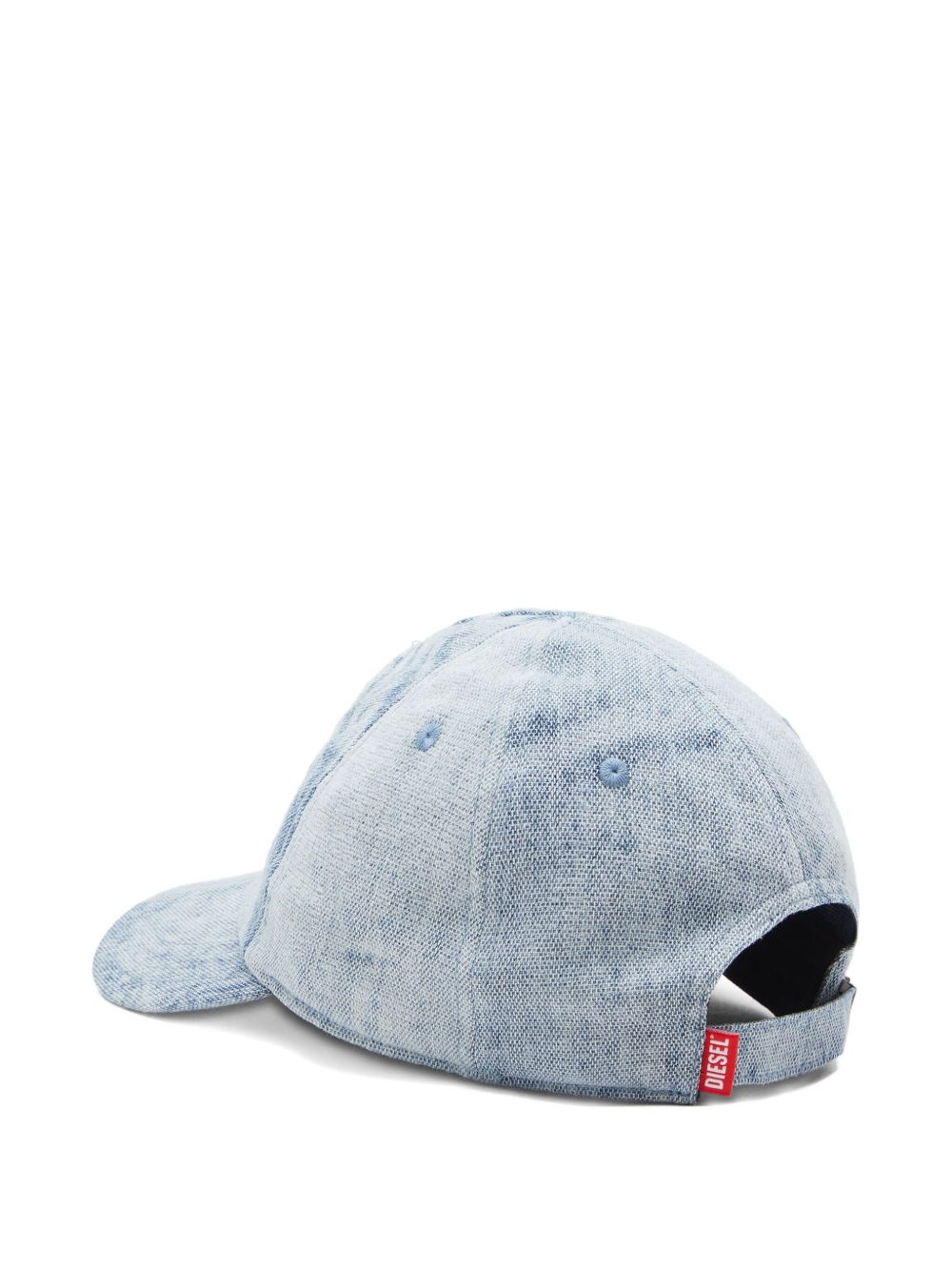 distressed-denim baseball cap