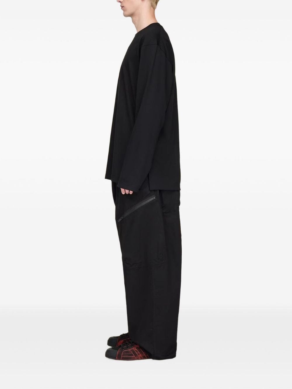 pleated-details cargo trousers