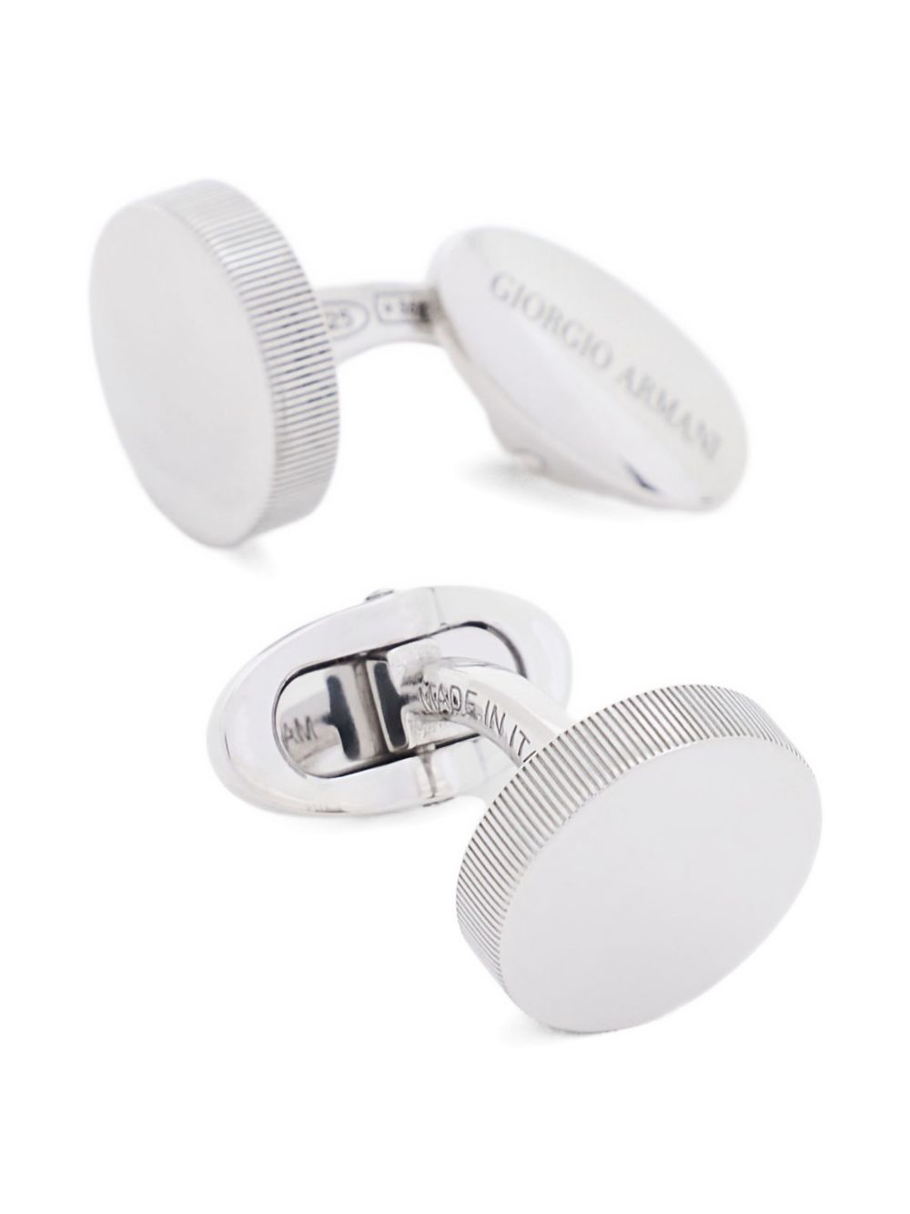 round polished cufflinks