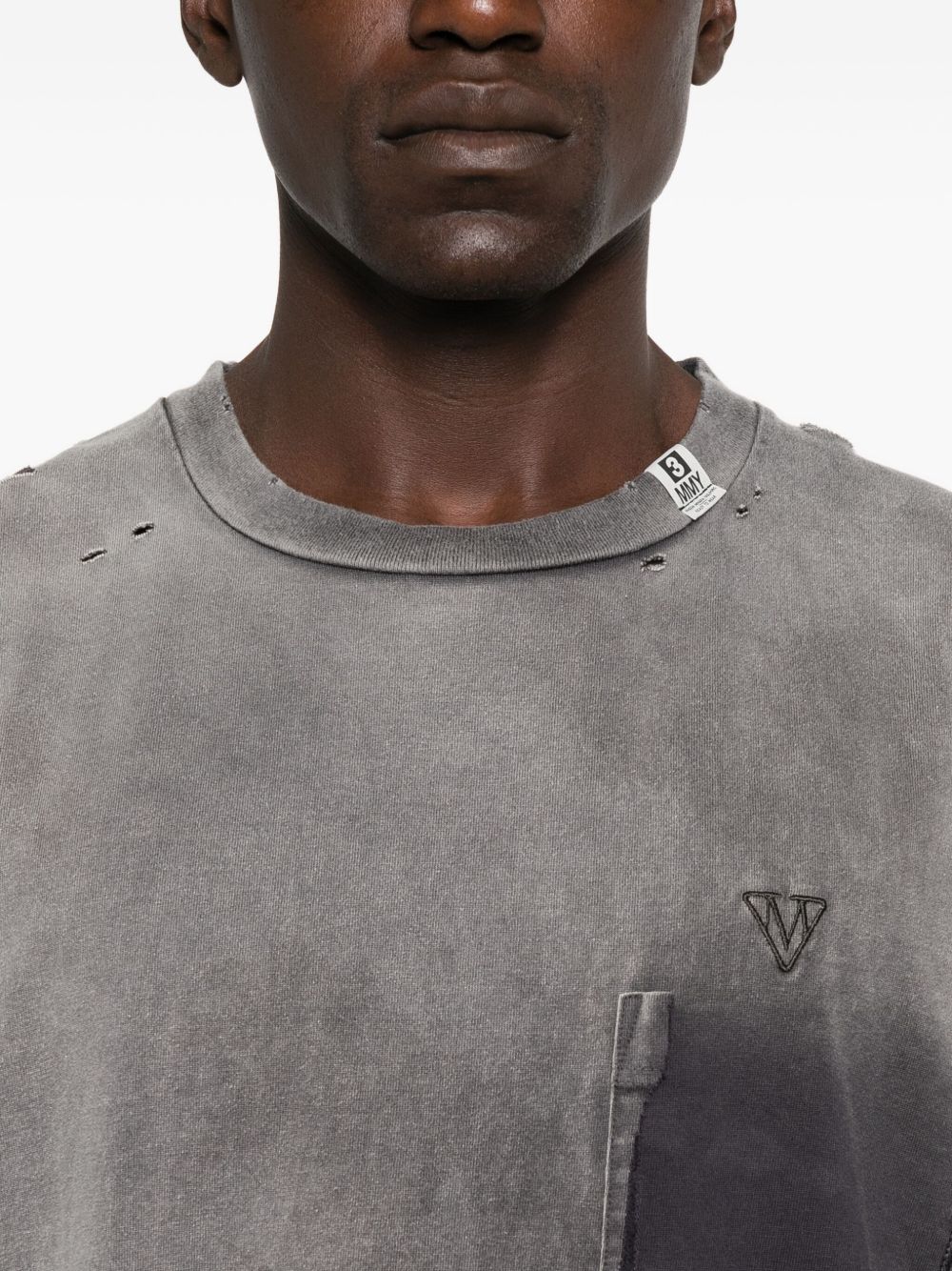 faded-effect pocket T-shirt