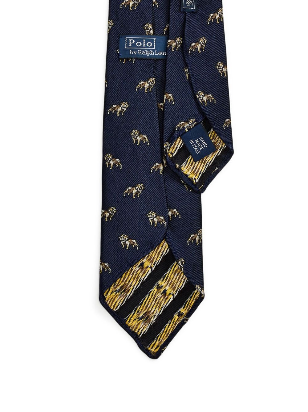 lion-print silk tie