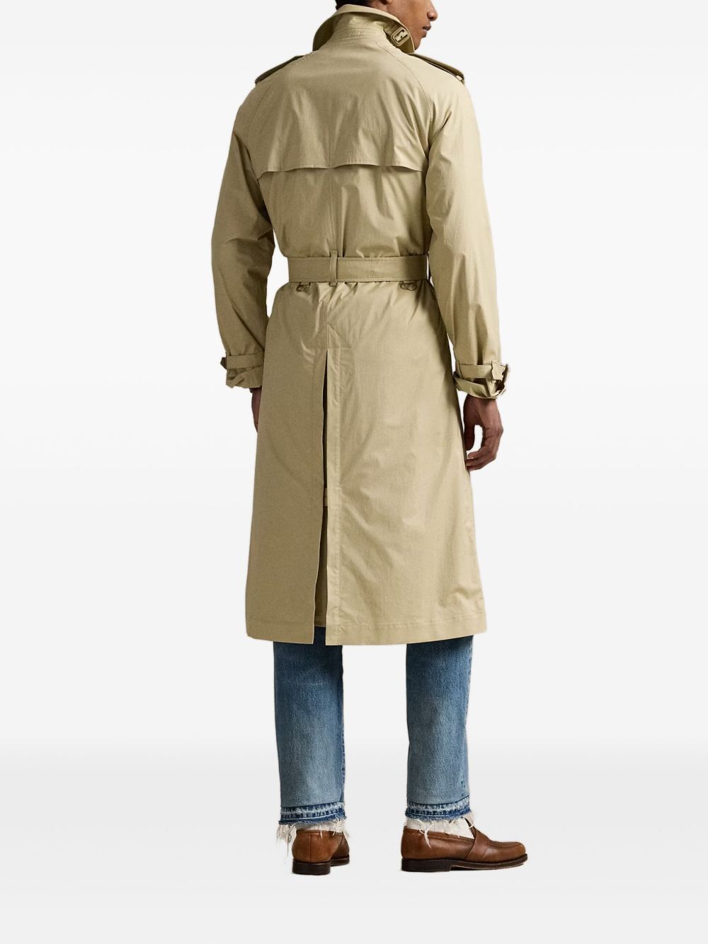 double-breasted trench coat