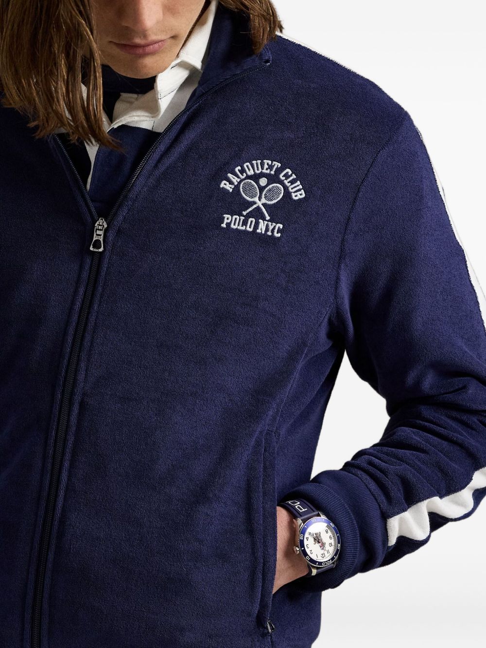 embroidered-logo sweatshirt