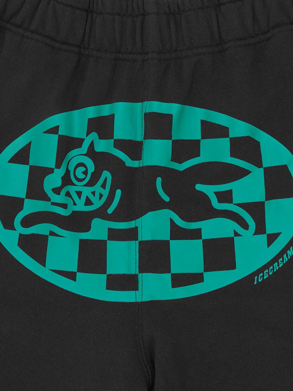check-pattern track pants