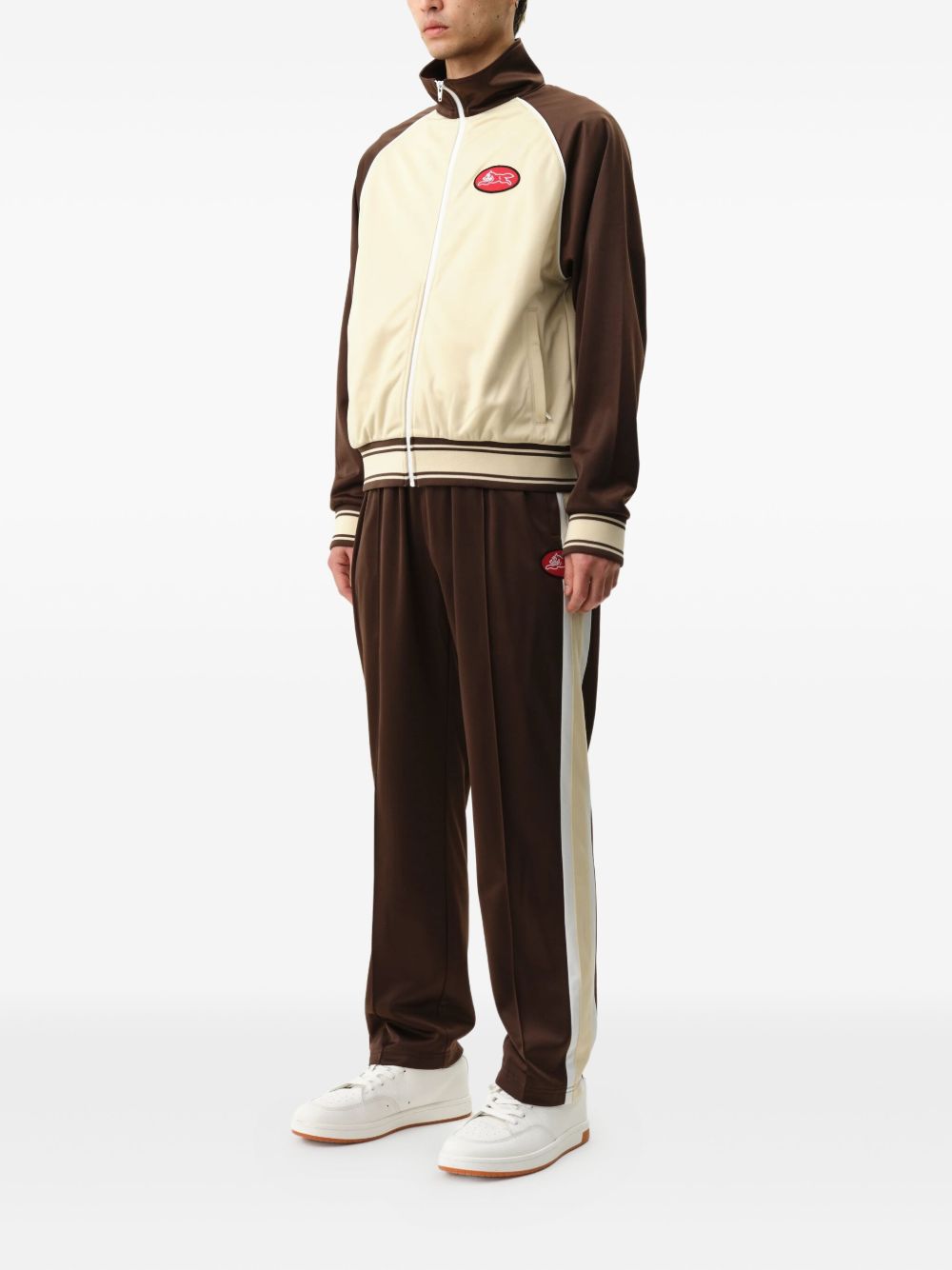 side-stripe logo-patch track pants