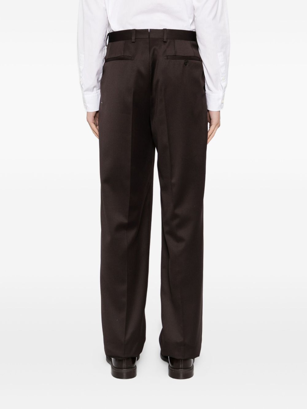 pleated wool trousers