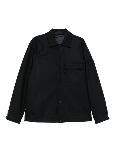 Patch-Pocket Wool Shirt