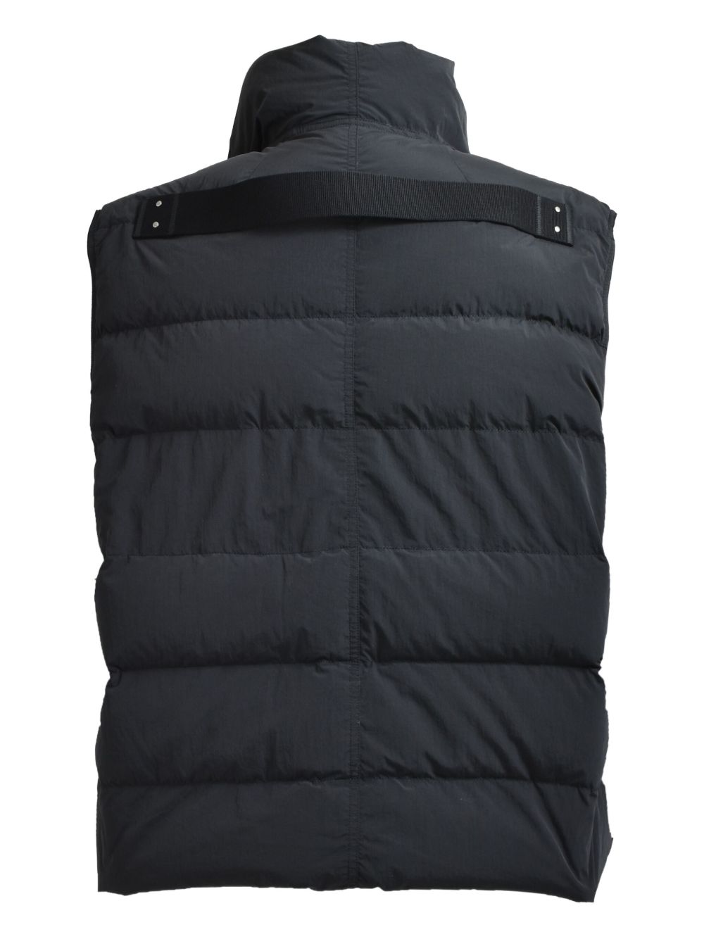 quilted asymmetrical vest