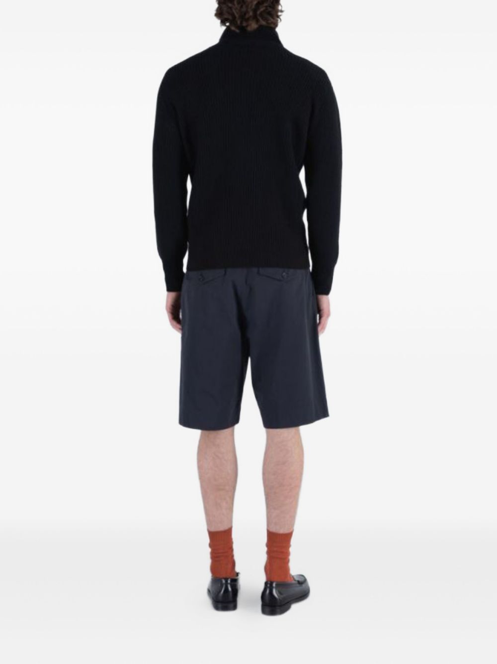 Mallam ribbed zip-up sweater