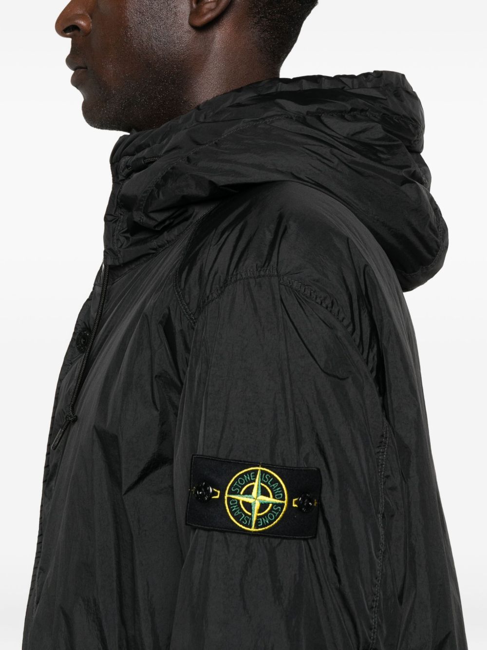 hooded drawstring coat