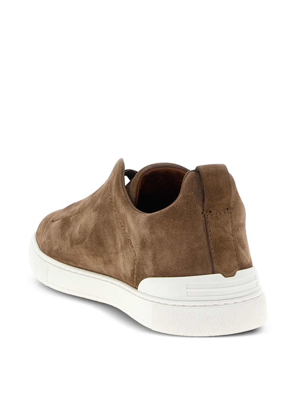 triple-stitch suede sneakers