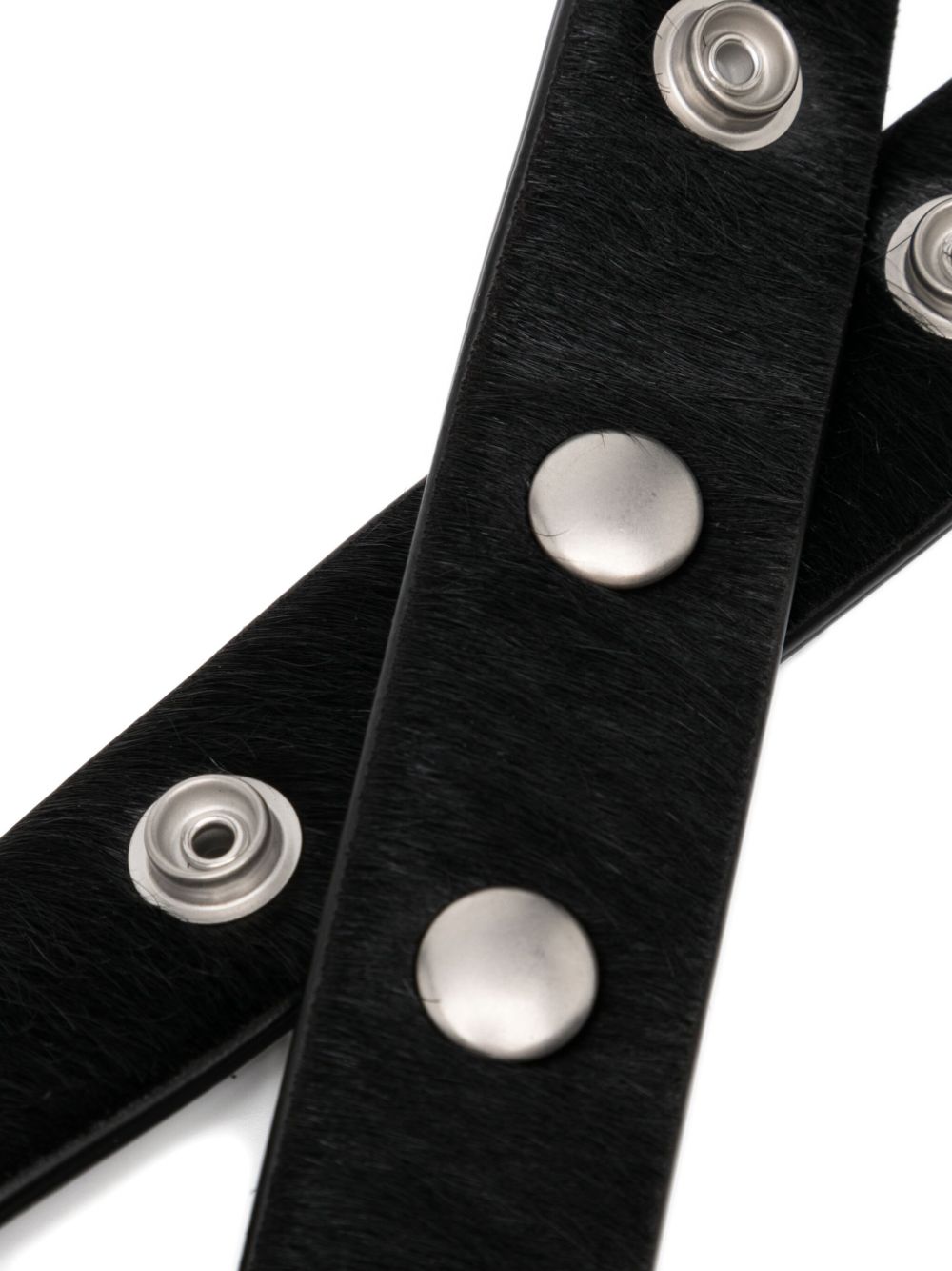 press-stud leather belt