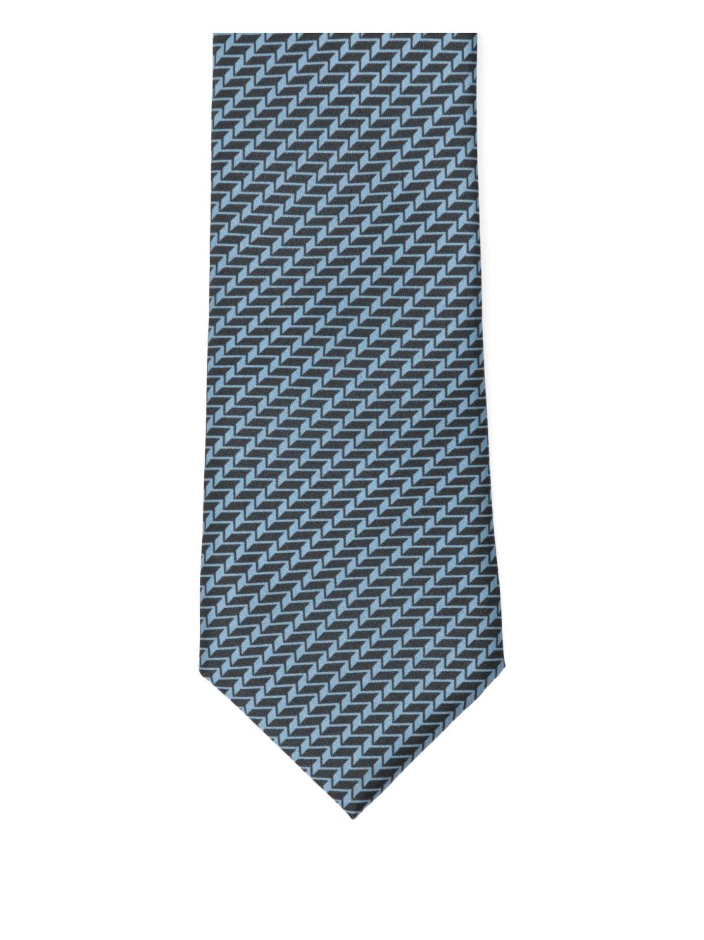 geometric-print tie