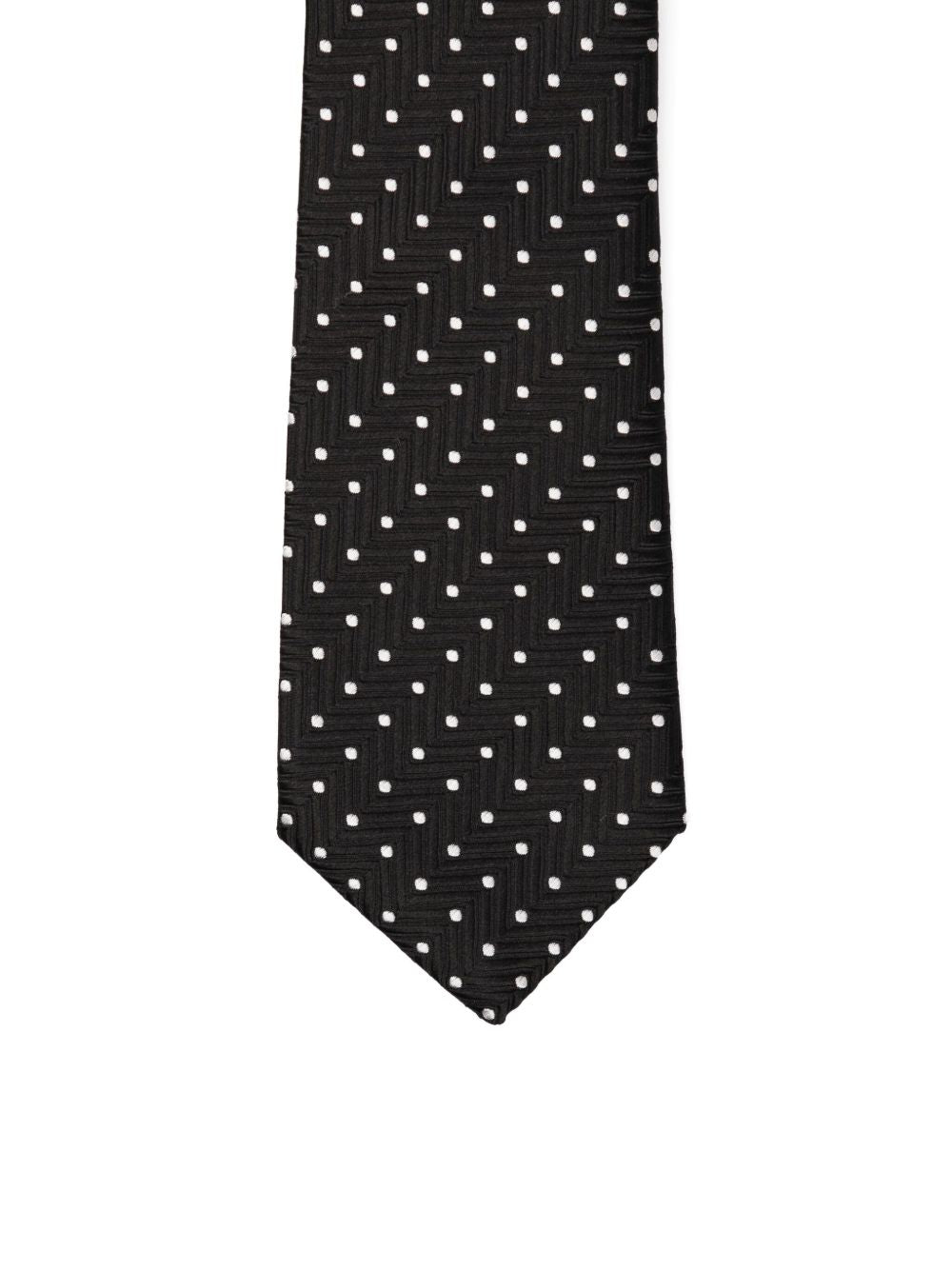 dot-print silk tie