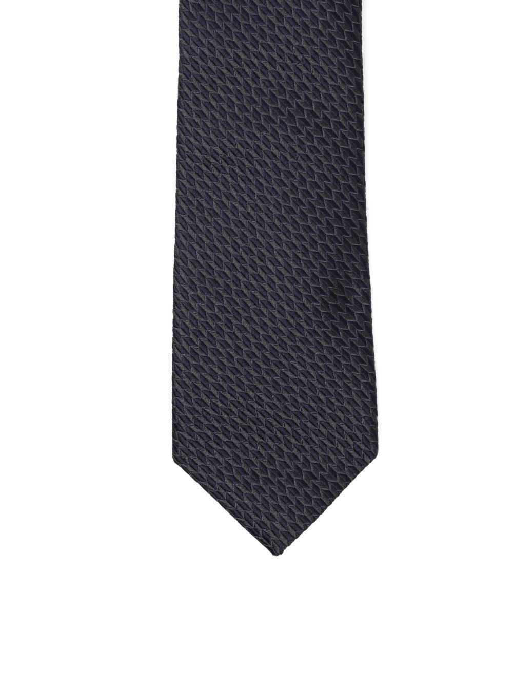 geometric-print silk tie
