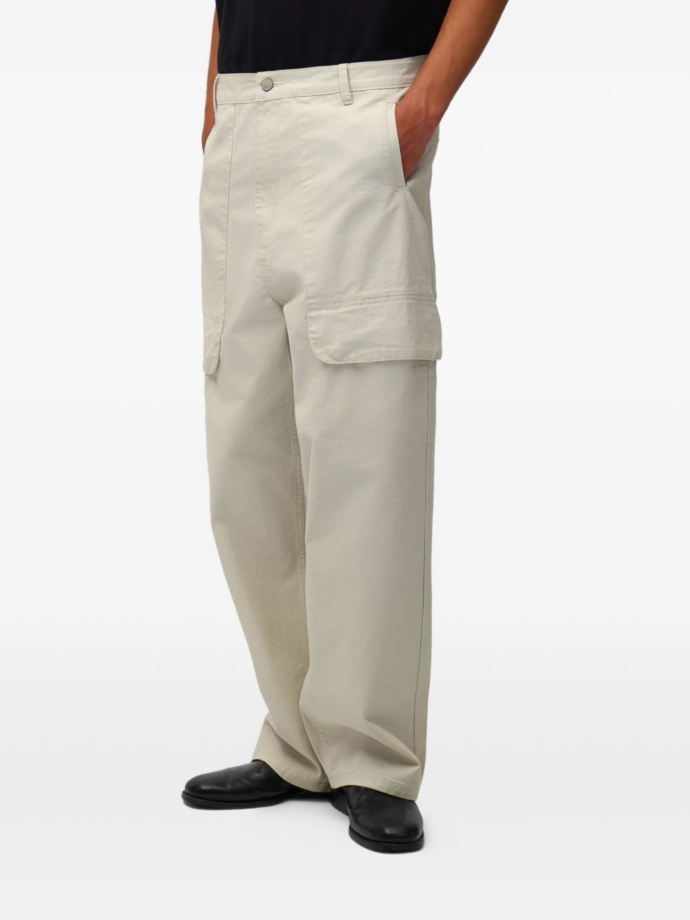 double-pocket cotton trousers
