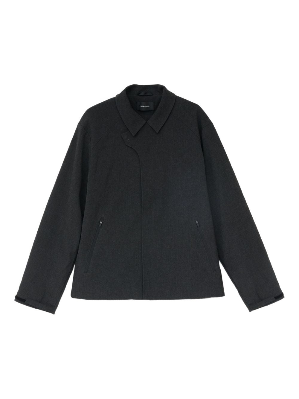 zip-fastening collared jacket