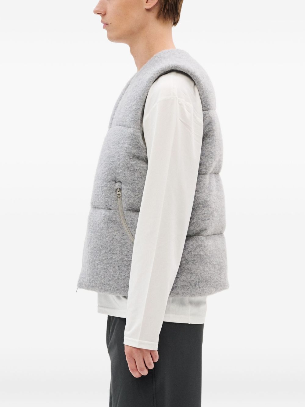 quilted zip-front gilet