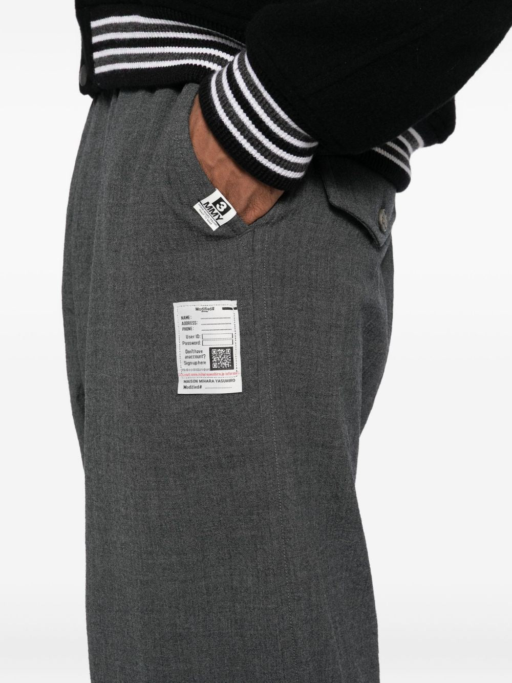 logo-patched tapered-leg trousers