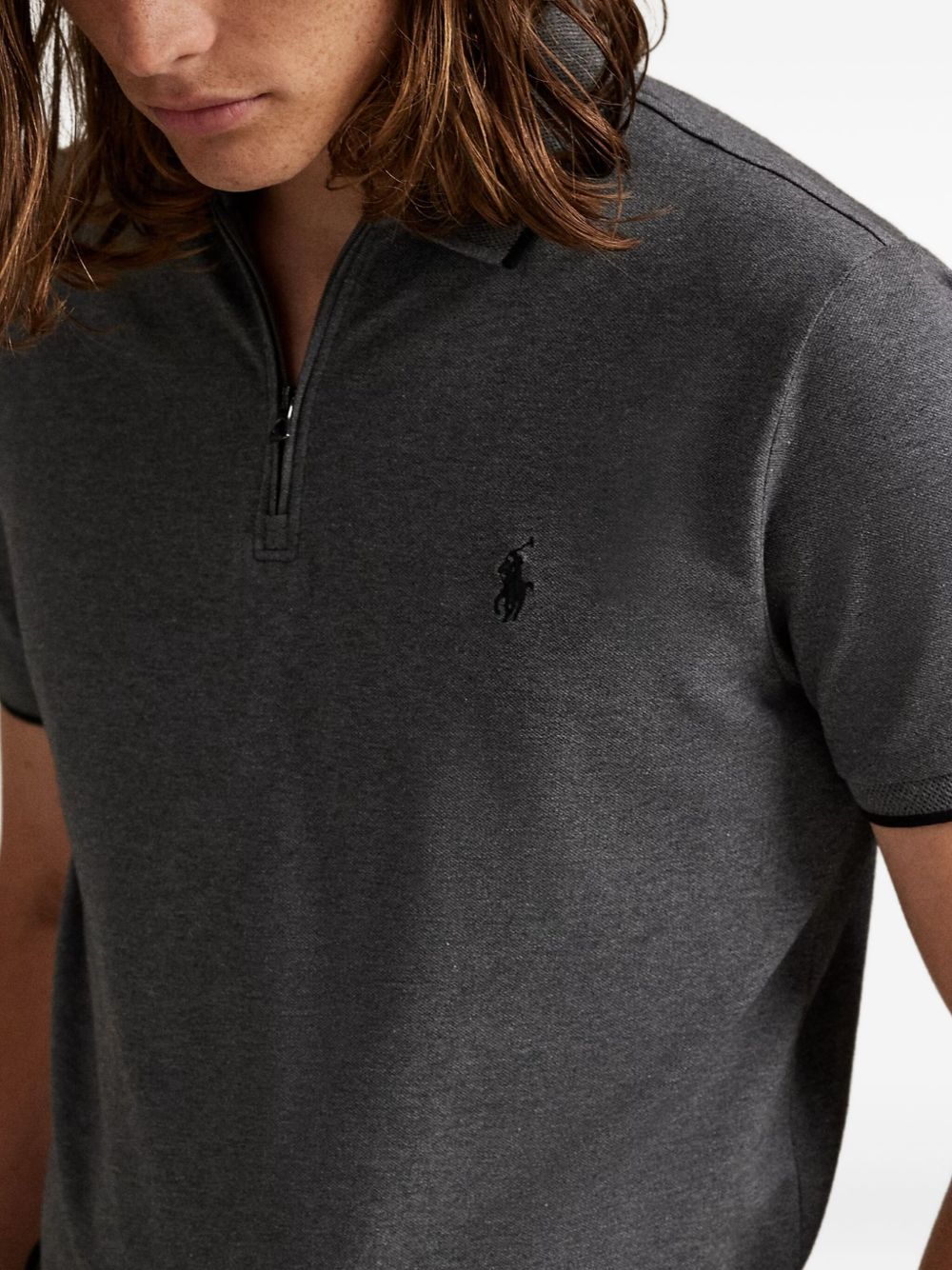 half-zip polo shirt